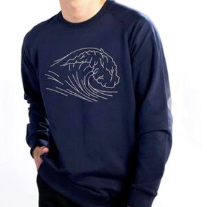 Embrace by DEDICATED Swedish Brand ▪︎ Sweatshirt Malmoe Stitched Wave ▪︎ Med EUC